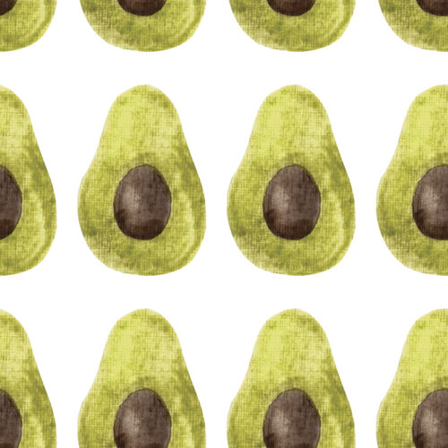 Watercolor Avocados