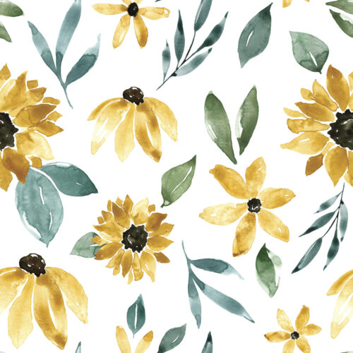Watercolor Sunflowers