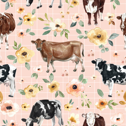 Cows PinkPinStripe