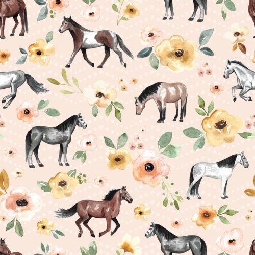 Dots Horses Pink