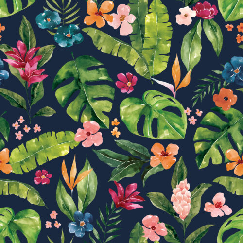Foliage Floral NavyBlue