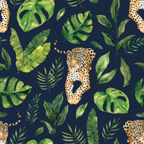 Jaguar Foliage NavyBlue