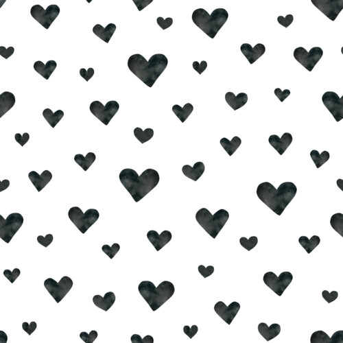 Hearts BlackandWhite