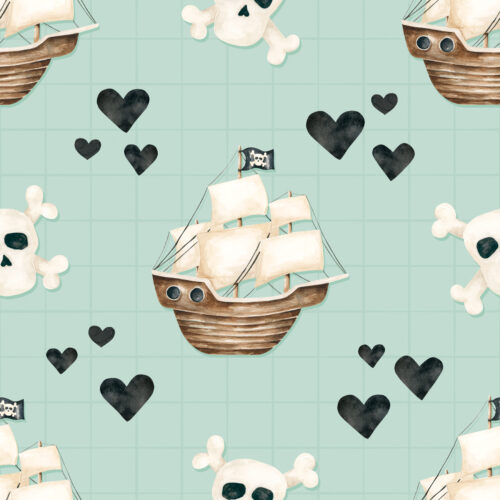 Pirate Valentine Aqua