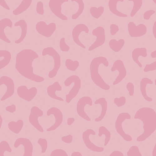 Valentines Pink Leopard Print Hearts