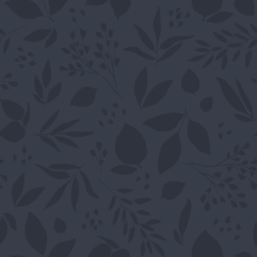 Navy Blue Vintage Spring Greenery