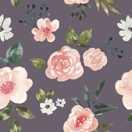 Purple Vintage Spring Floral