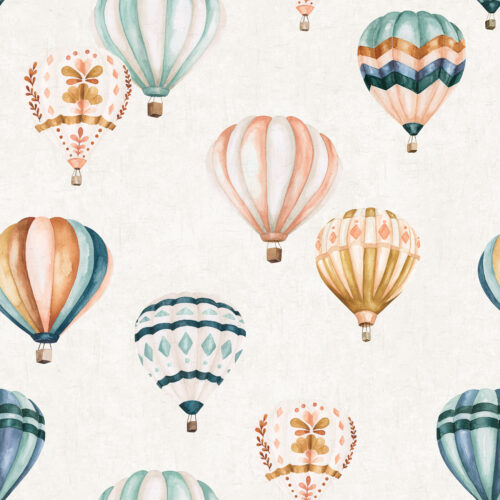 Wanderlust HotAirBalloons Cream