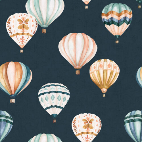 Wanderlust HotAirBalloons Navy