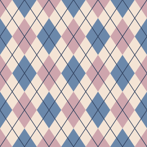 WhimsicalWinter Argyle BluePurple