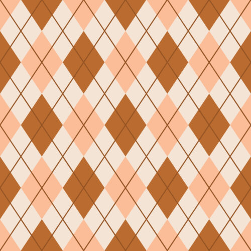 WhimsicalWinter Argyle PinkOrange