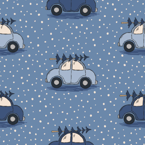 WhimsicalWinter Cars Blue