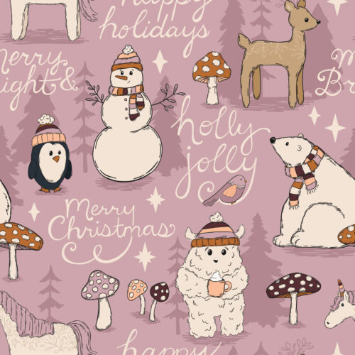 WhimsicalWinter HolidayCheer Purple