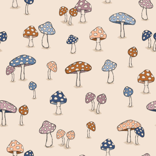 WhimsicalWinter Mushrooms Cream