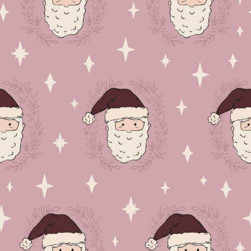 WhimsicalWinter OrnateSanta Purple