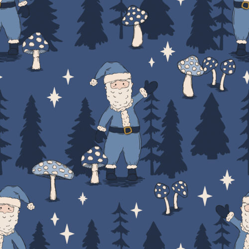 WhimsicalWinter SantaClaus Blue