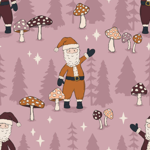 WhimsicalWinter SantaClaus Purple