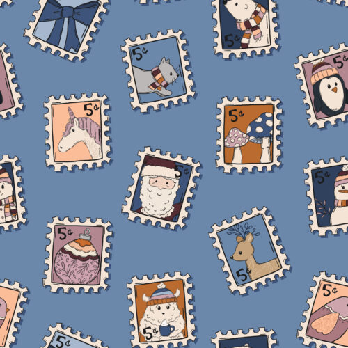 WhimsicalWinter Stamps Blue