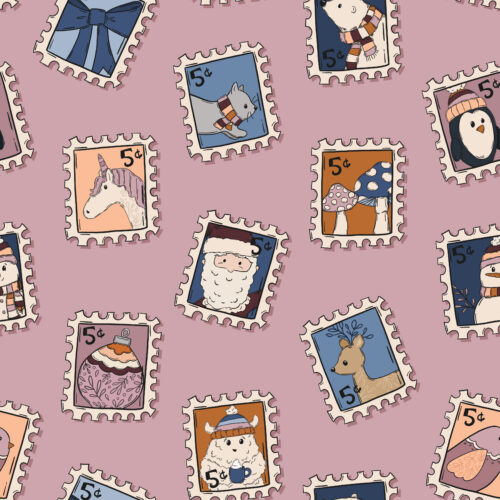 WhimsicalWinter Stamps Purple