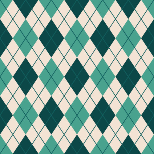 WhimsicalWinter Argyle DarkTeal