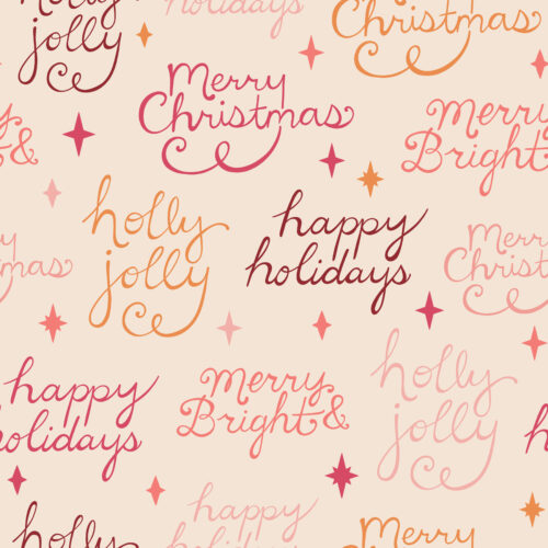 WhimsicalWinter Sentiments CreamPink