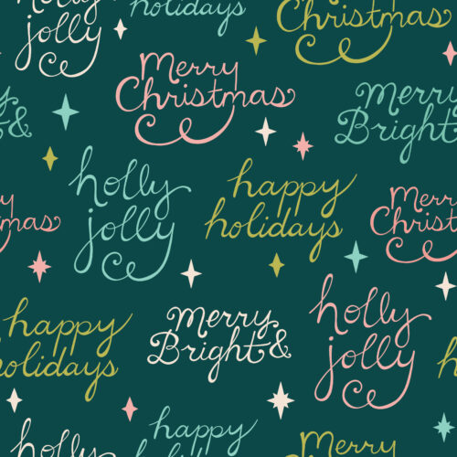 WhimsicalWinter Sentiments Teal