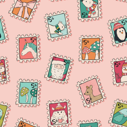 WhimsicalWinter Stamps Pink