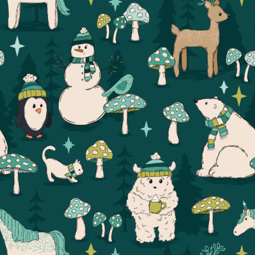 WhimsicalWinter WinterWoods Teal