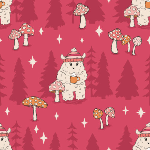 WhimsicalWinter Yeti DarkPink