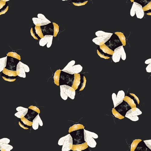 CR WildflowerFields Bumblebees Black