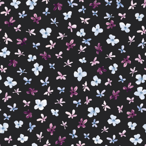 CR WildflowerFields DitzyFloral Black