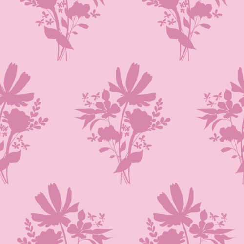 CR WildflowerFields FloralBouquet Silhouette Pink