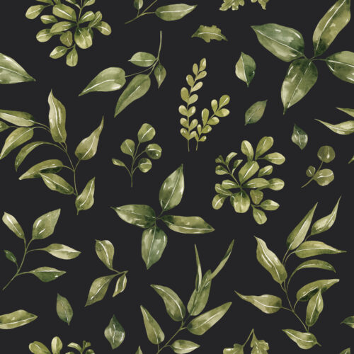 CR WildflowerFields Greenery Black