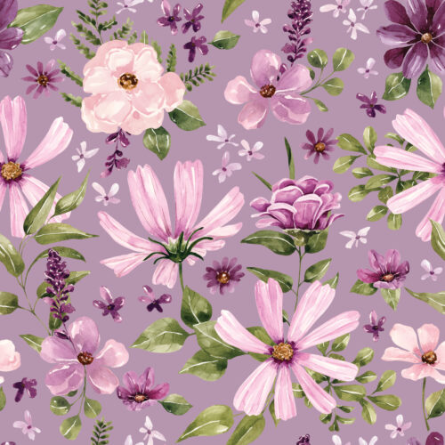 CR WildflowerFields LilacFloral Purple