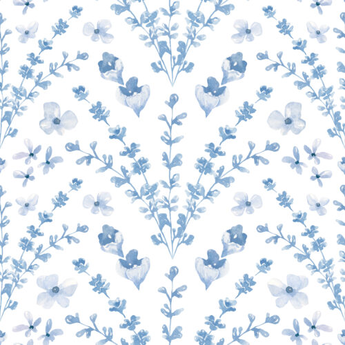 CR WildflowerFields OrnateSprigs Blue