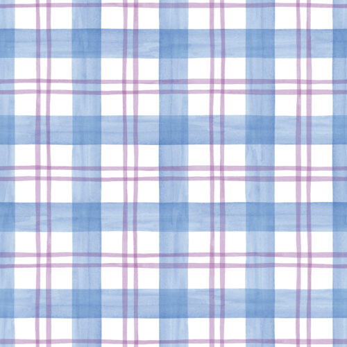 CR WildflowerFields Plaid LilacBlue