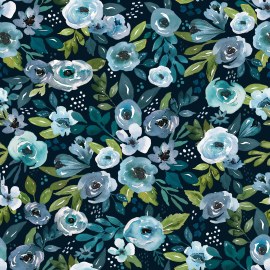 Navy Blue Floral