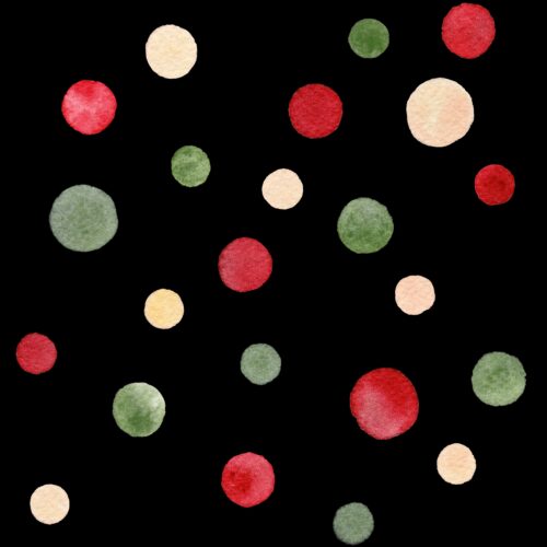 Holiday Dots on Black