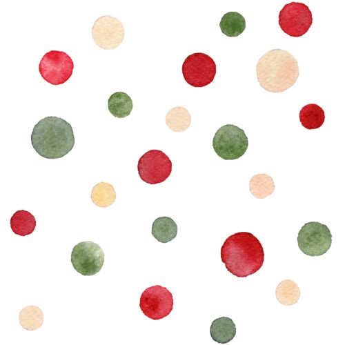 Holiday Dots on White