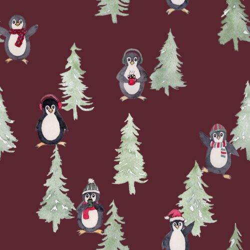 Penguins and Pine Trees on Wine