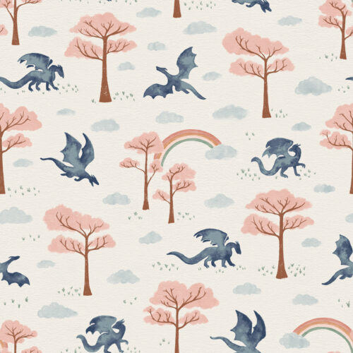 Dragon Rainbow Forest Blossom Pink