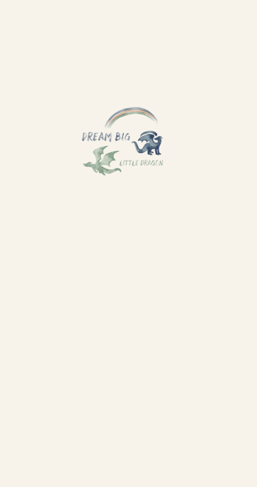 Dream Big Little Dragon Panel Pastel Green