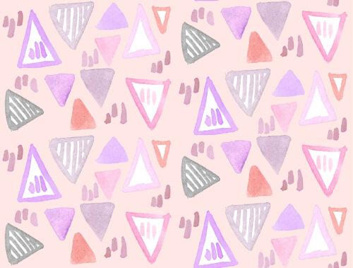 Dinosaurs - Triangles Pink1