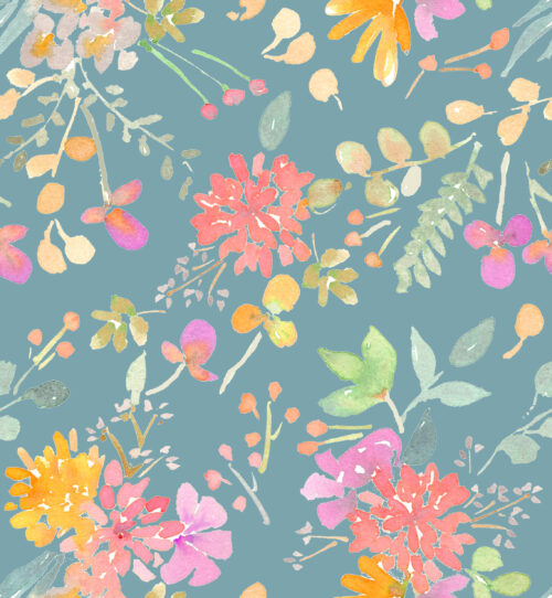 Hello Halloween - Floralfallwater001 Fillpaledkblu