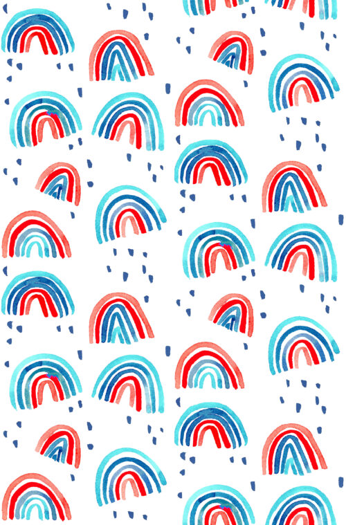 Patriotic - Rainbows Patritoic Lt Blue