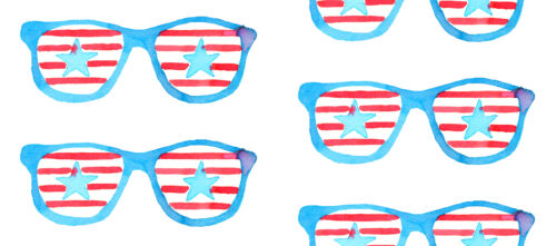 Patriotic - Sunglasses Whtie 7 X3