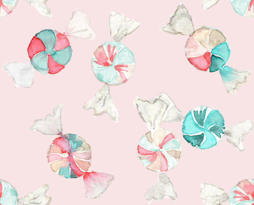 Peppermint & Gumdrops - Christmascandypeppermintpattfillpink1