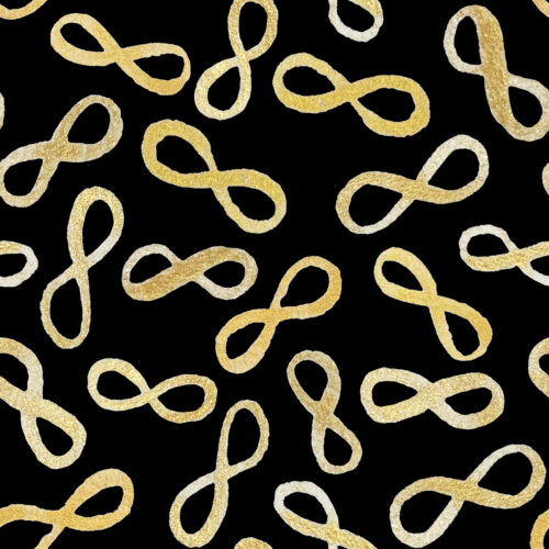 Autism Acceptance Infinity Loop on Black