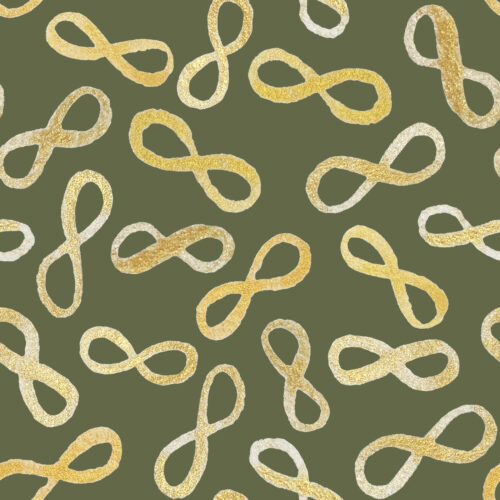 Autism Acceptance Infinity Loop on Olive