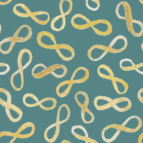 Autism Acceptance Infinity Loop on Teal